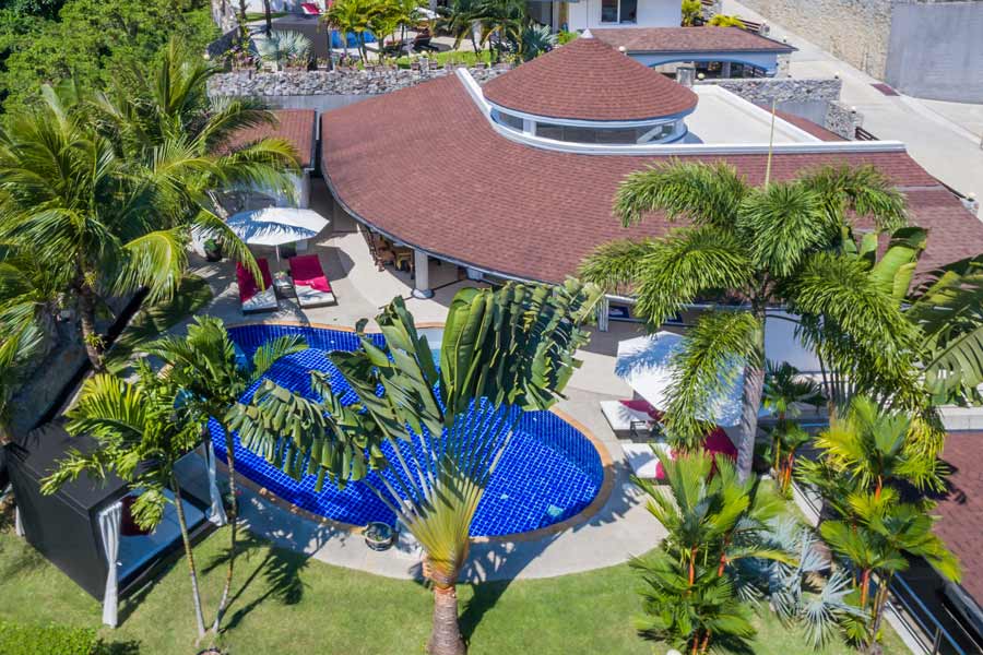 Phuket villa Lotus aerial view